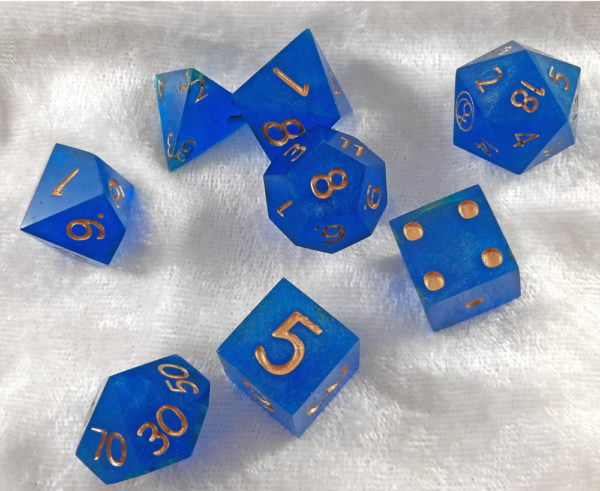 Blue Shimmer Dice