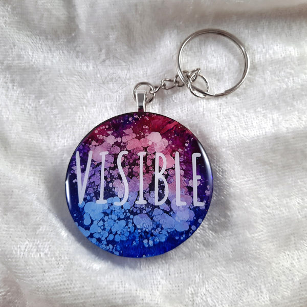 Visible Bi Pride Petri Keychain