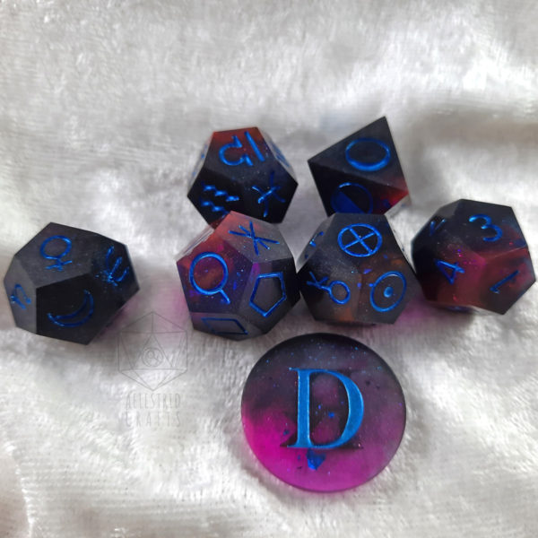 Pink Cosmos Astro Dice