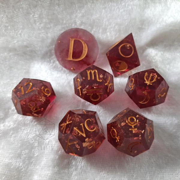 Garnet Dreams Astro Dice