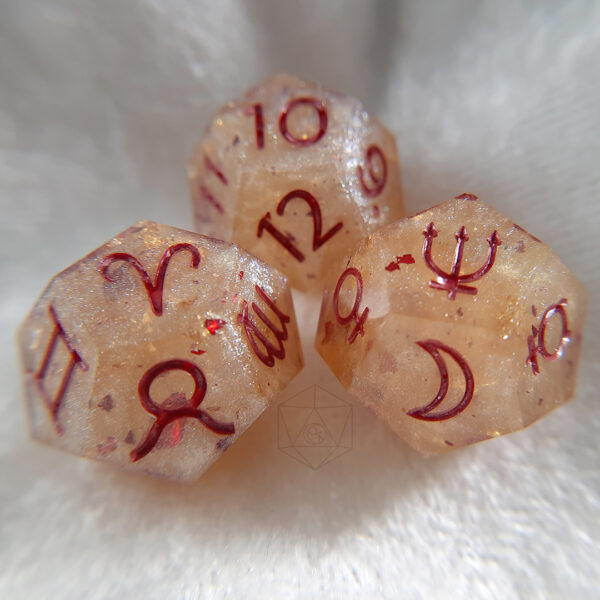 Glacial Rose Astro Dice